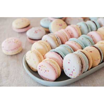 Colorful Pastel Macaroons - Wrapped Canvas Print