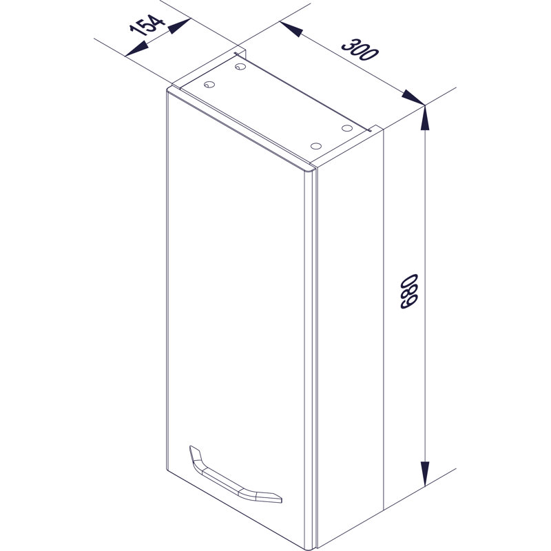 Milano Bathroom Cabinet, White