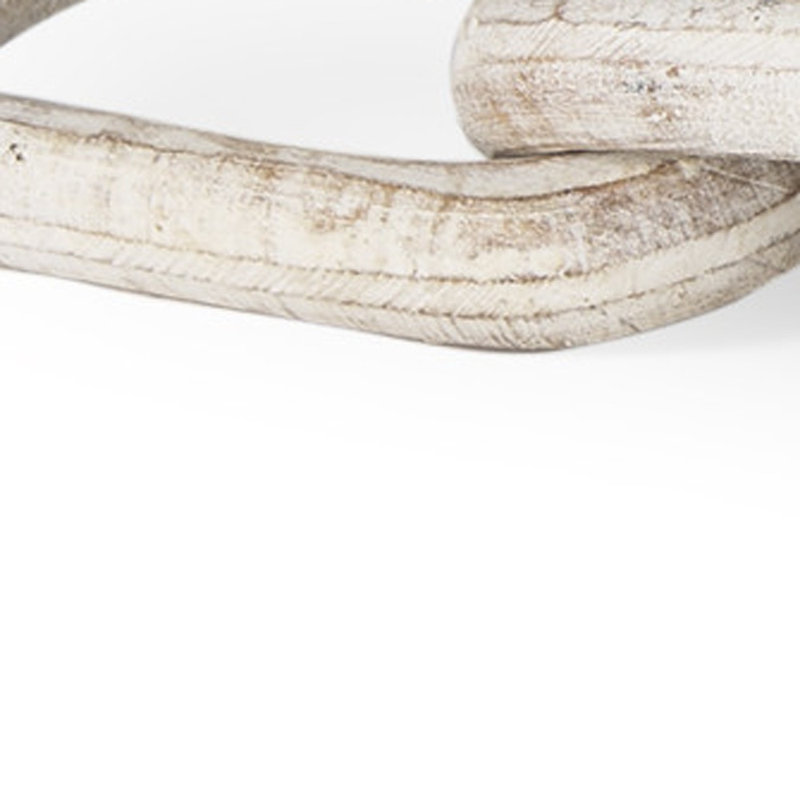 Sculpture de table 5 "en bois massif beige