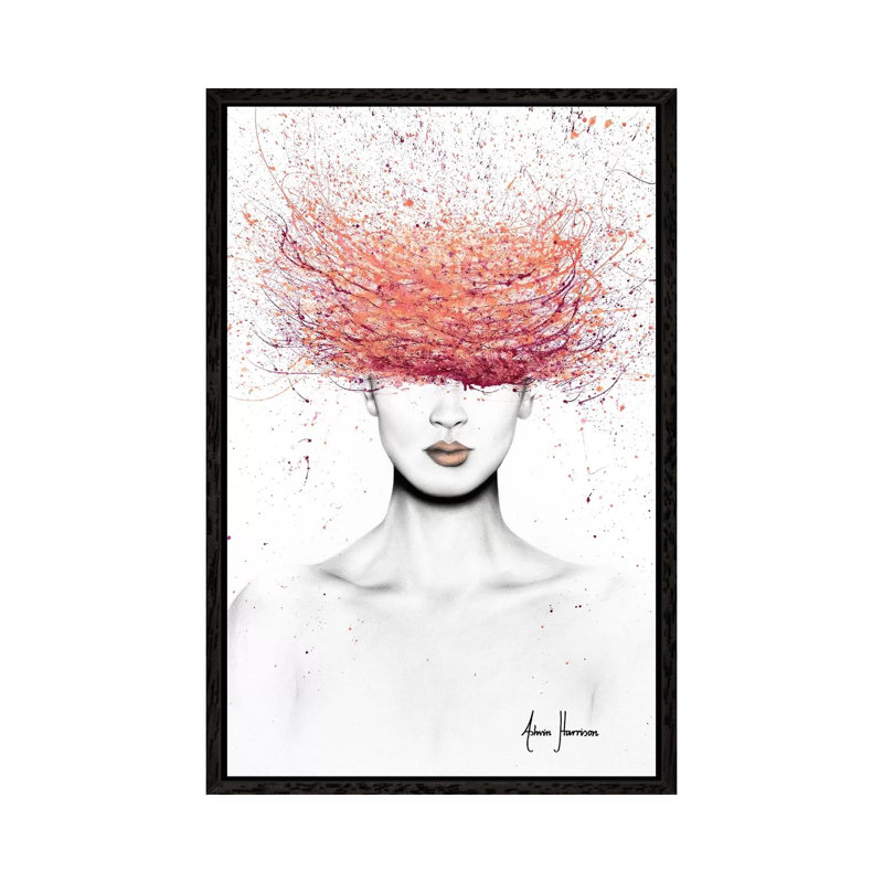 My Modern Mind by Ashvin Harrison - Print on Canvas, 101.6 cm H x 66.04 cm W, Black Framed