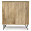 Ensemble de 2 grandes armoires de rangement avec portes Hunter en bois de manguier massif 39 W naturel