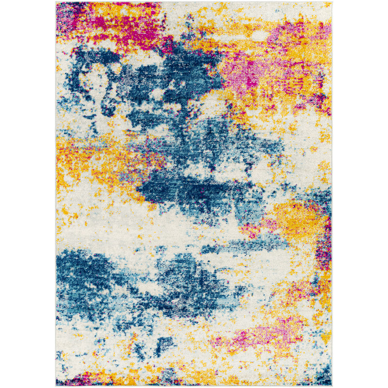 Fain Abstract Indoor Rug, Rectangle 6'7" x 9'