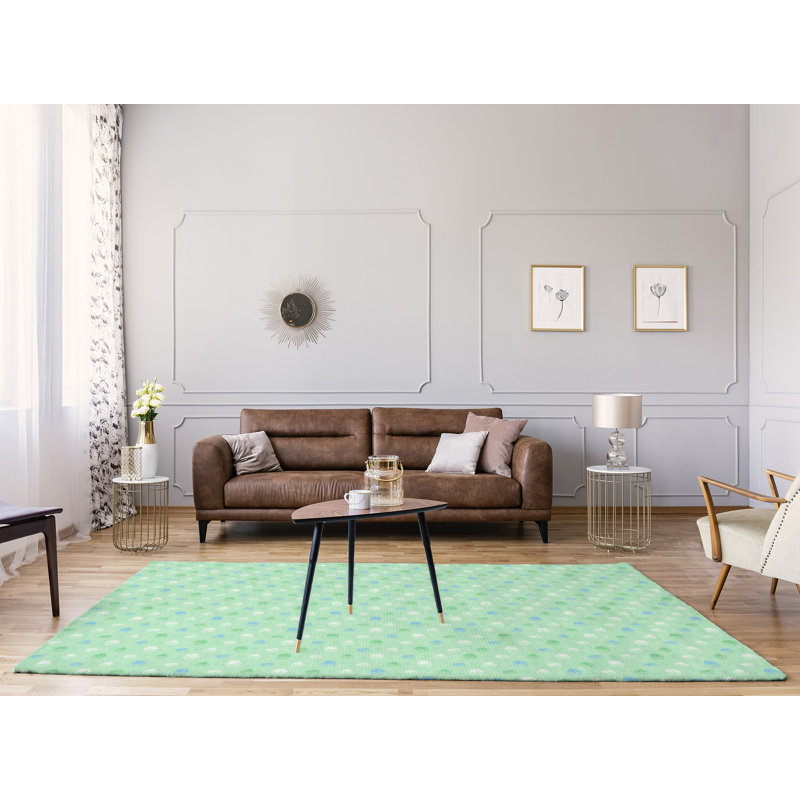 Tapis à rayures petits gâteaux green area, Rectangle 9 pi x 12 pi