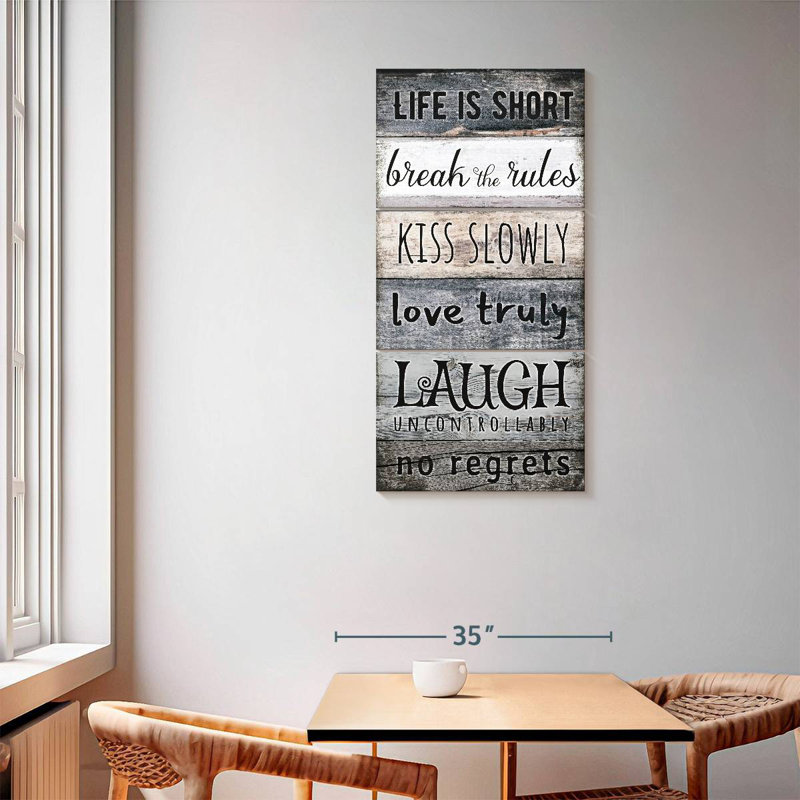 Life Is Short, typographie