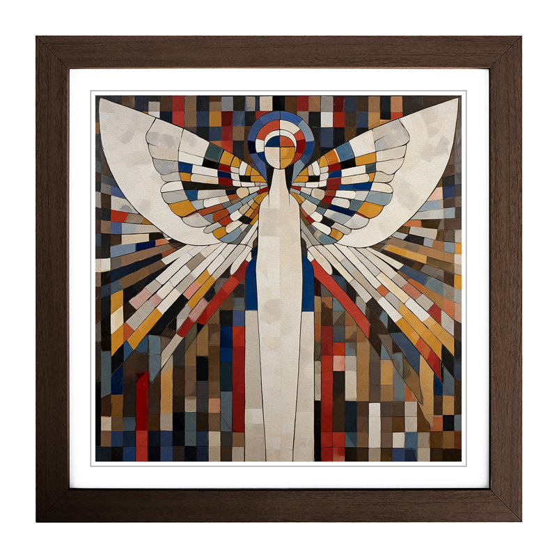 Single Picture Frame Print on Wood, Walnut