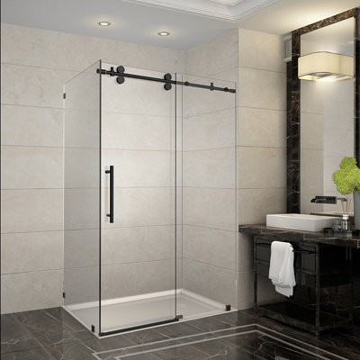 Cabine de douche coulissante rectangulaire 48" x 75" Langham