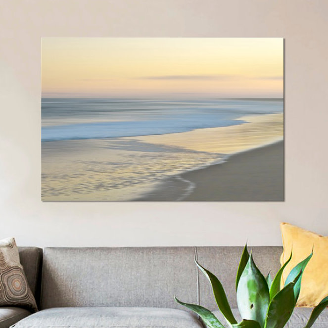 «Pastel Horizon» par Maggie Olsen - impression sur toile tendue, H 18 po x l 26 po x p 1,5 po, Toile avec cadre noir
