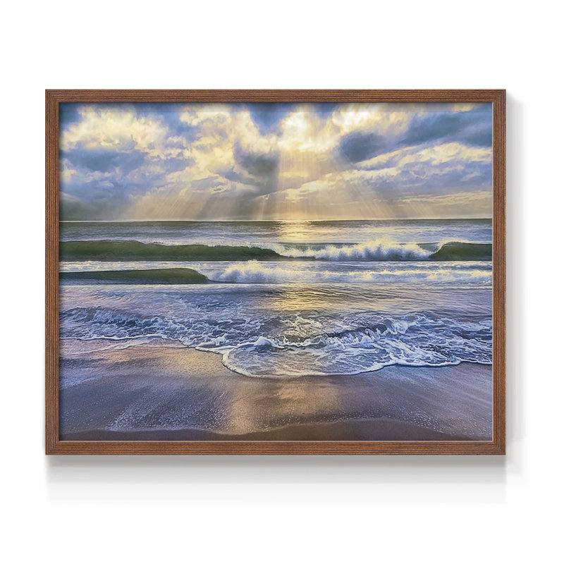 Breaking Through - Impression encadrée - Restickable, H 11 po x l 14 po, Noyer