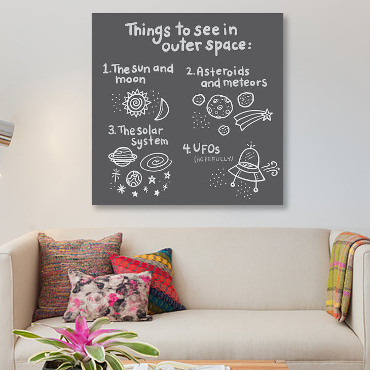 «Outerspace / Black III», impression sur toile, H 37 po x l 37 po x P 1,5 po, Pas de tapis, Toile tendue