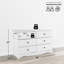 Commode double compacte à 6 tiroirs de 48 po de largeur Wahhaj-54645483