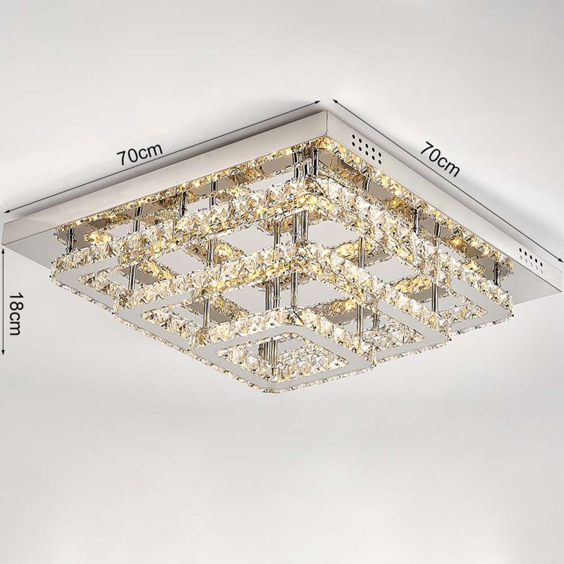 Hurst LED Flush Mount, 23cm H x 70cm W x 70cm D, Cool White