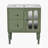Retro Style 30'' Bathroom Vanity with Resin Sink Combo, Green