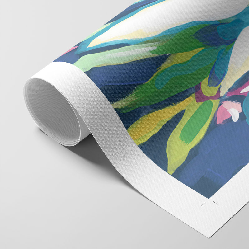 Blue Tropics I - Impression sur toile seulement - NON CADRE, H 18 po x l 12 po