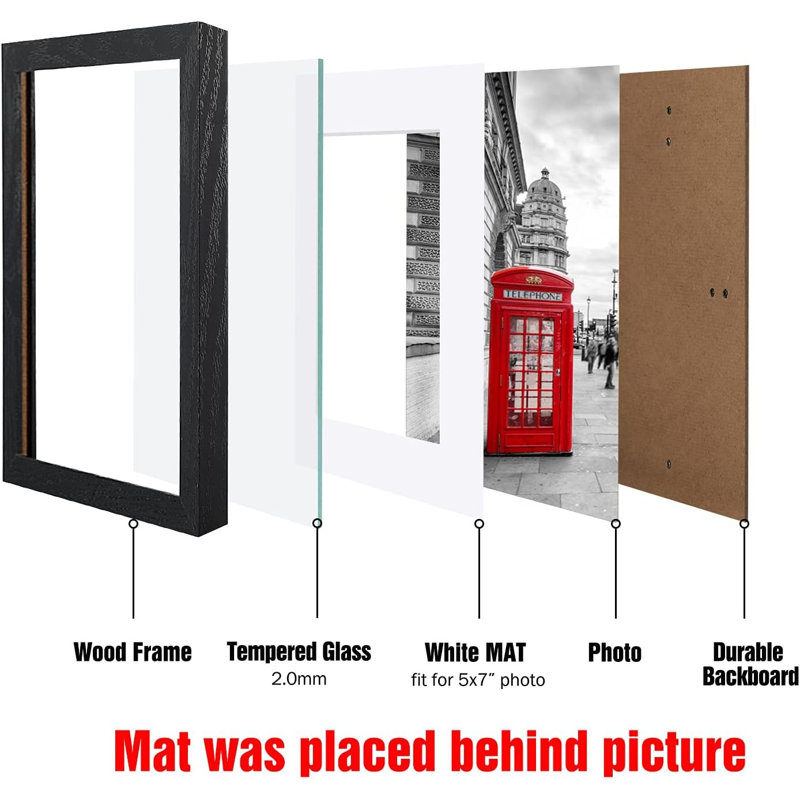 8x10 Black Picture Frame Set Of 4