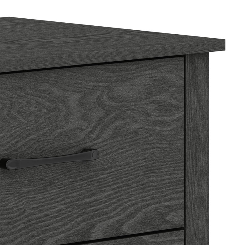 Commode double 6 tiroirs Walter, Chêne gris foncé