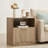 Mid Century Modern Nightstand With Drawers, Wood Fluted Bedside Table With Storage（Set of 2）-1659965211-1659965212