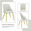 Ensemble de 2 chaises d'appoint blanches en cuir synthétique