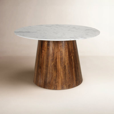 Tamia 48" Round Marble Dining Table