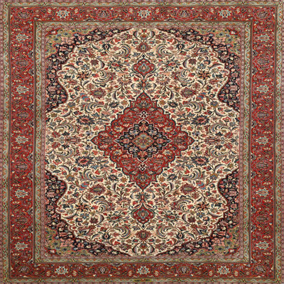 Tapis oriental beige / brun / rouge