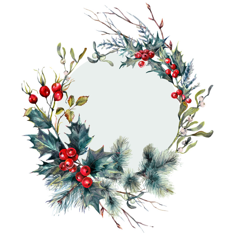 Christmas Crown by Inna Sinano - Wrapped Canvas Painting, 76cm H x 76cm W
