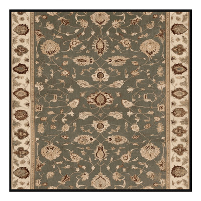 Machine Washable Persian Brown Area Rug