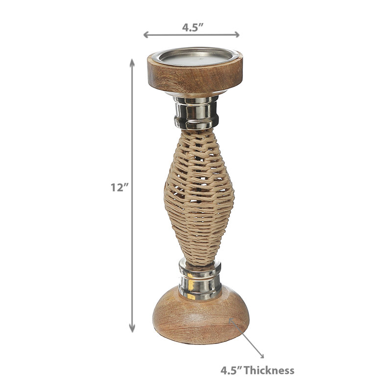 Bougeoir Ih Casadecor, H 12 po x l 4,5 po x P 4,5 po