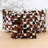 Cowhide Patchwork Pillow Cover & Insert-113697314