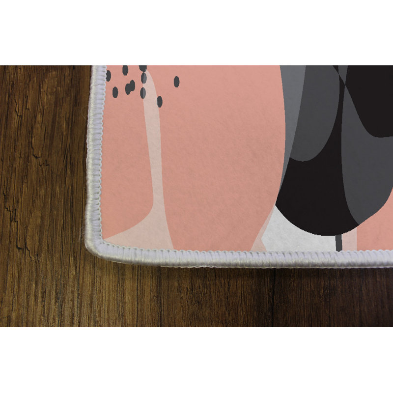 Elegant Hall Carpet, 3D Digital Print Design, 3.9 x 4.9 ft | 100% Polyester, Antibacterial, Non-Slip PVC Dot Underside, Pile Height: 0.04 in, Machine Washable, Perfect for Living Room & Entryway Decor