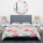 Pink Flowers - Floral Duvet Cover Set - Microfiber Polyester-2112139395
