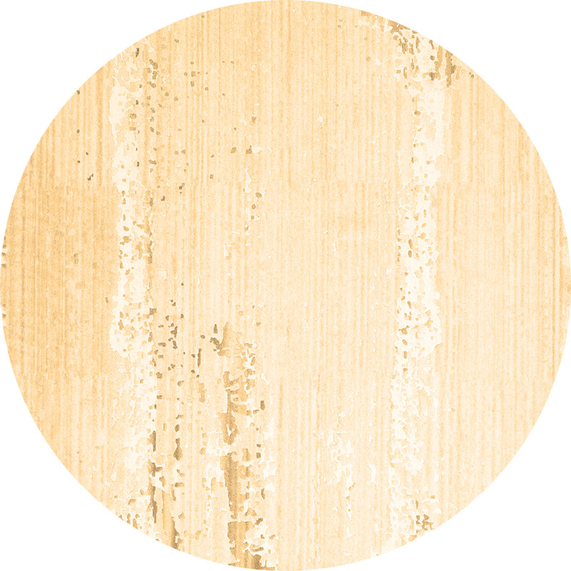 Tapis contemporains brun lavable à la machine 2646, Rond 3 pi