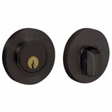 Contemporary Low Profile Single Cylinder Deadbolt