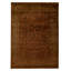 Hand Knotted Wool Area Rug in Brown And Gold