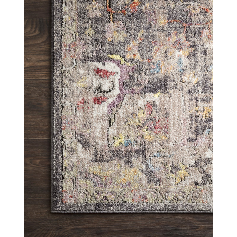 Tapis oriental gris anthracite / brun Hanfried, Rectangle 2 pi 4 po x 4 pi