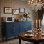 Buffet armoire - Buffet rétro avec tablettes réglables