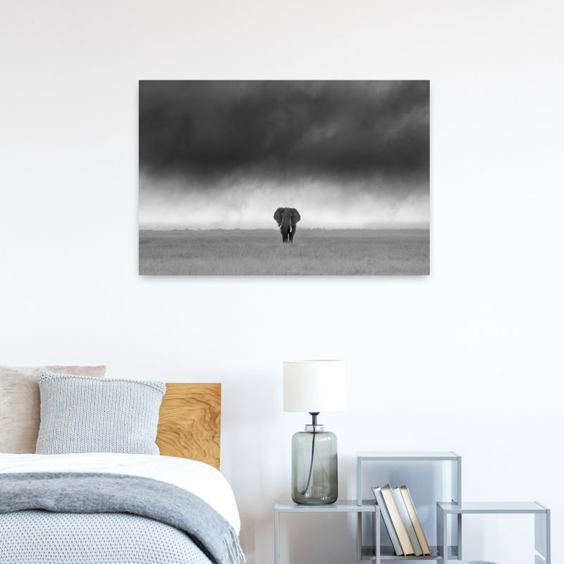 Lonely Abstract Contemporary Wall Art, 24" H x 36" W