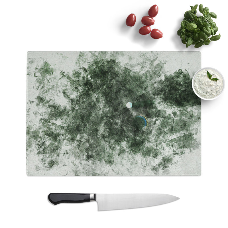 On the Golf Course Watercolour Chopping Board, 0.4cm H x 28.5cm W x 39cm L