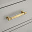 Paquet de 10 poignées d'armoire bronze champagne, poignées d'armoire de cuisine à trou central de 5 pouces, quincaillerie de tiroirs pour armoires, armoires et commodes-126070601