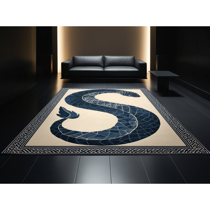 Tapis lavable à la machine d'inspiration mondiale Newberry Leviathan, 4 x 6