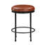 Tabouret sans dossier en similicuir - base en métal, rembourrage confortable, siège rembourré à hauteur de comptoir sans assemblage, structure anti-rayures et rouille, conception d'espace