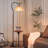 Black Solid Wood + Iron Free form Floor Lamps