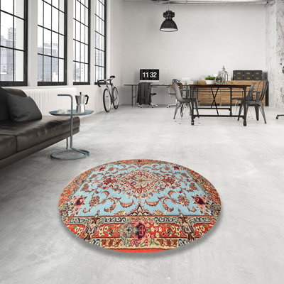 Tapis oriental rouge et bleu
