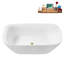 Baignoire autoportante de 63 po avec drain interne Streamline-101412843