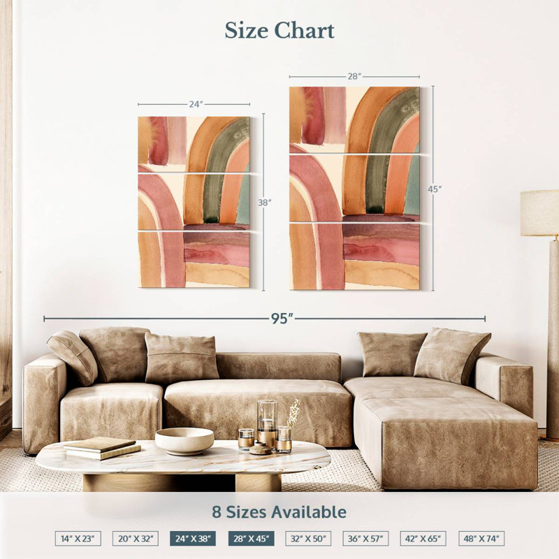 Avery Boho Rainbow Abstract, 38" H x 24" W