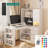 L Shaped Desk With LED Light, Computer Desk With Drawers, Modern Corner Desk-1114739134