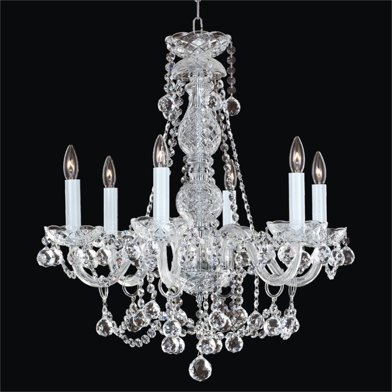 Lustree empire 6 lumières à bougie de style bougie Crystal Palace