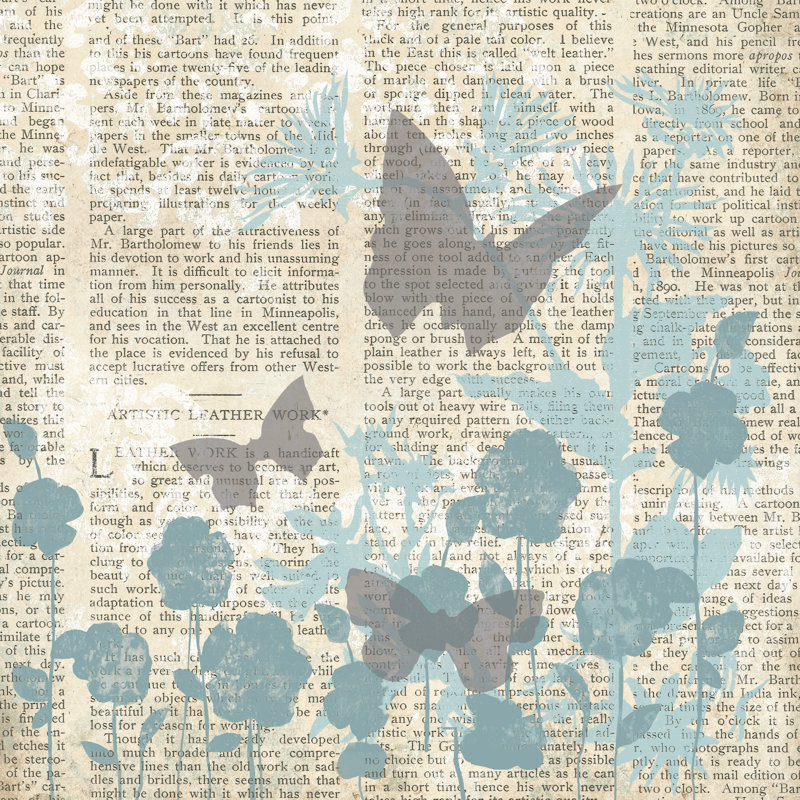 Flying Butterflies - Wrapped Canvas Print, 30cm H x 30cm W x 3.8cm D