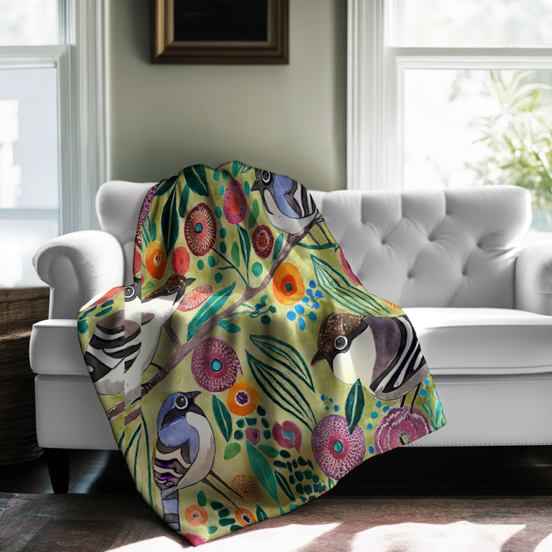 Jeté Serene Aviaire - 1 pièce Sherpa Premium Premium, L 50 po x L 60 po