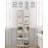Corner Shelf Stand, Corner Bookshelf, Storage Standing Shelf Unit with Metal Frame, Plant Stand, Bookcase for Living Room, Home Office, Bedroom, 6-Tier White Gold-1331860972-1312828922