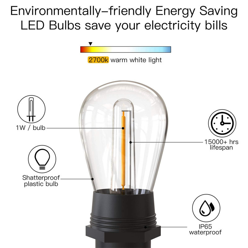 Chantez 2cm 15 - Bulb Globe String Light