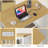  3-Piece Transitional Style Small Dining Room Set With Adjustable Storage Shelves, 35'' W Counter Height Dining Table Set With 2 PU Upholstered Chairs For Small Space, Breakfast Nook, Living Room And Study Room-1988206274